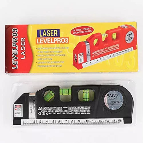 Cinta Métrica con Nivel Laser 3 Burbujas