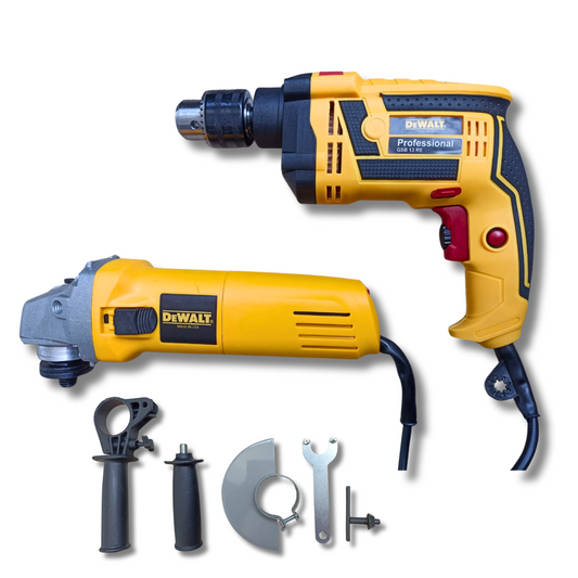 COMBO DEWALT: Taladro Percutor, Atornillador/Destornillador + Pulidora Profesional