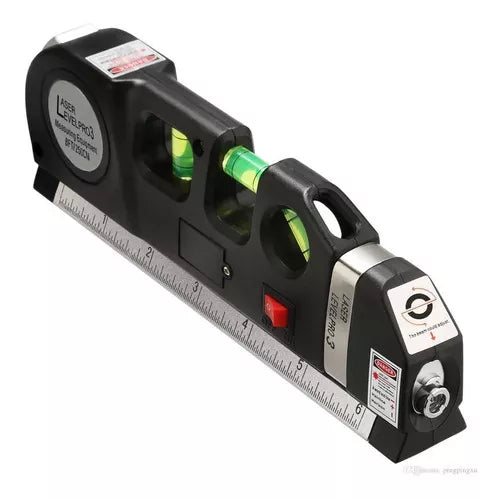 Cinta Métrica con Nivel Laser 3 Burbujas