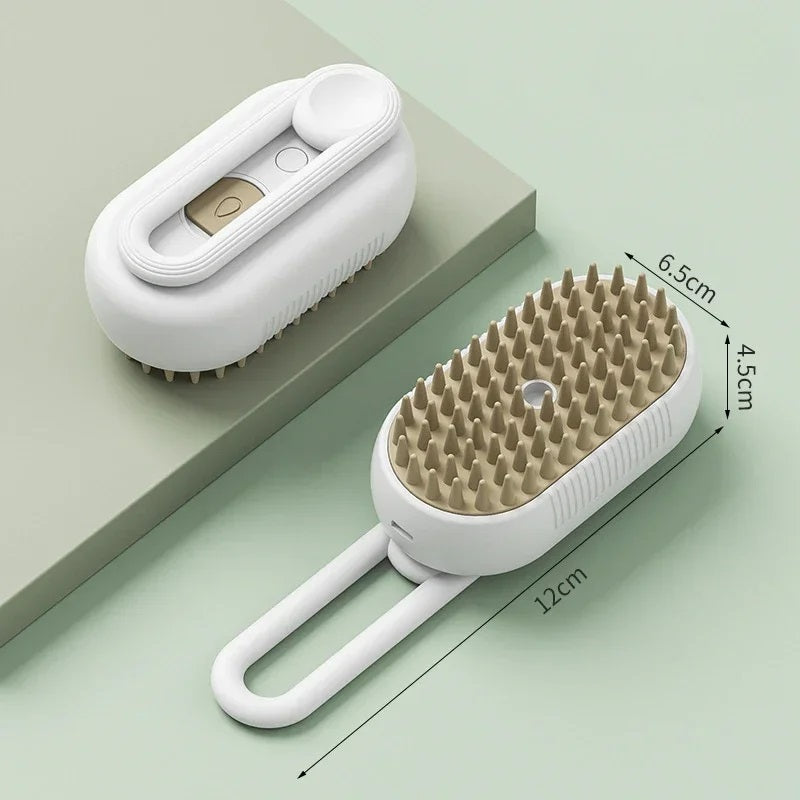 Cepillo Para Mascotas Con Vapor y Manija