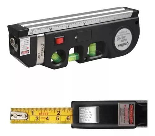 Cinta Métrica con Nivel Laser 3 Burbujas