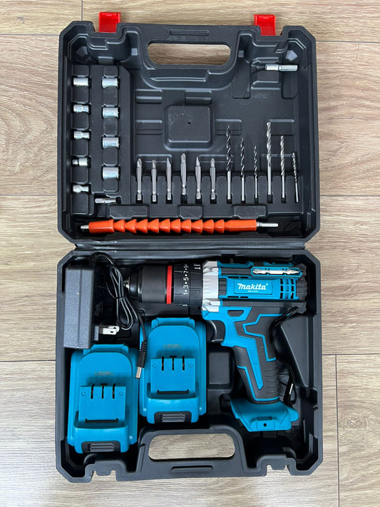 Taladro Inalambrico MAKITA 48 Voltios - MALETIN Con JUEGO DE BROCAS Y DADOS