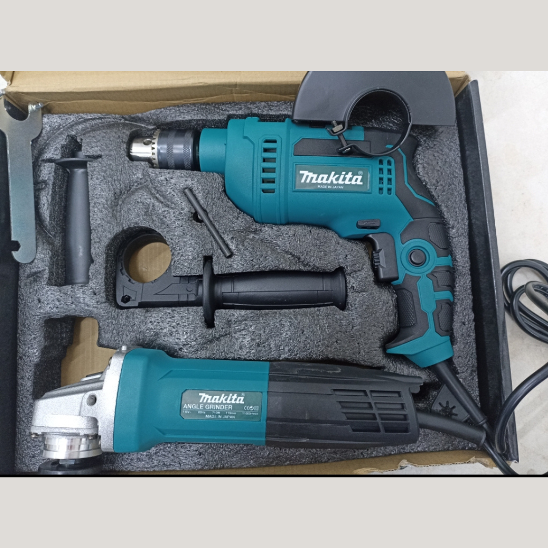 Combo Taladro percutor y Pulidora Makita
