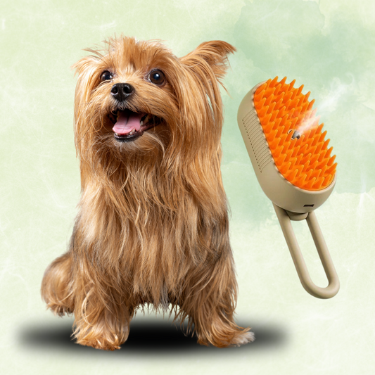Cepillo Para Mascotas Con Vapor y Manija