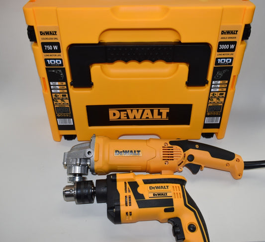 Combo DEWALT Taladro Percutor + Pulidora cola ratón + Maletín