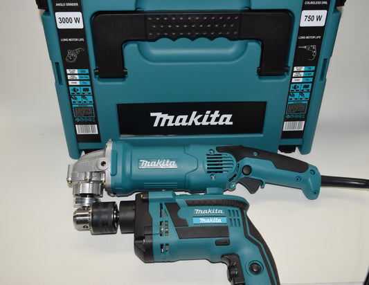 Combo Taladro percutor y Pulidora MAKITA con Maletín